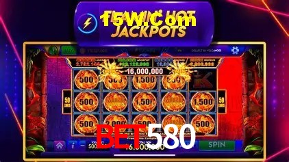Interface moderna da plataforma Bet580